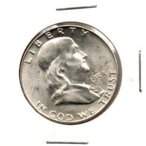 1953-D Franklin Silver Half Dollar... Uncirculated... In Protective Sleeve